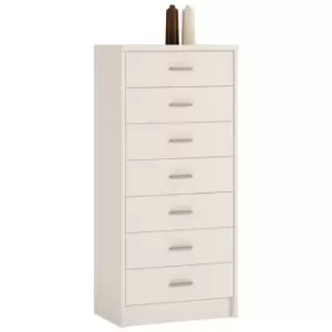 Image of Sterling Ventures 4 You 7 Drawer Narrow Chest In Pearl White