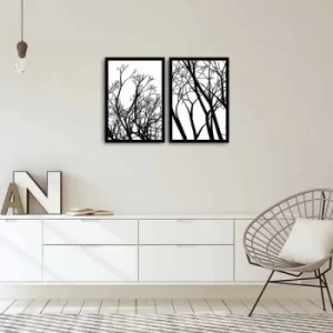 Image of 2PSCT-10 Multicolor Decorative Framed MDF Painting (2 Pieces)