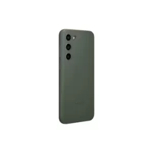 Image of Samsung Leather Case for Galaxy S23+ in Green (EF-VS916LGEGWW)