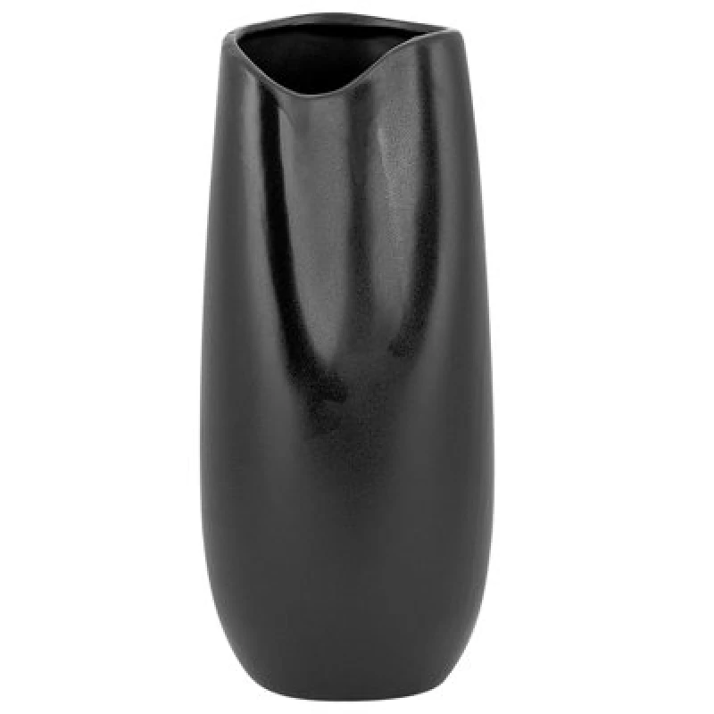 Image of Beliani Decorative Vase Derbe Stoneware 32cm Black
