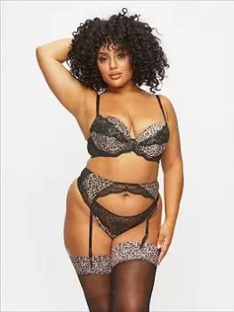 Image of Ann Summers Bras The Infatuation Fuller Bust Padded Plunge Bra, Black/Multi, Size 34G, Women