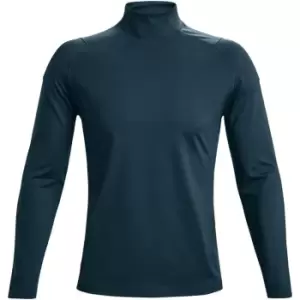 Image of Under Armour ColdGear Rush Mock Base Layer Top Mens - Blue