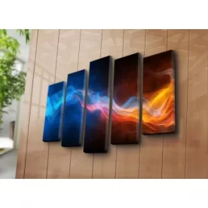 Image of 5PATK-20 Multicolor Decorative Canvas Painting (5 Pieces)