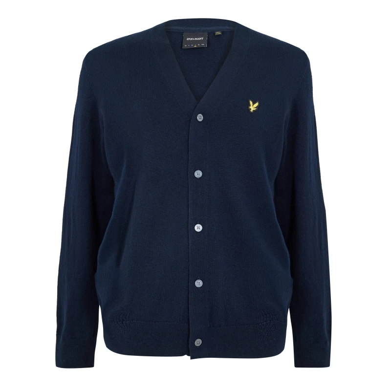 Image of Lyle and Scott Mens VN Cardigan Dark Navy male S