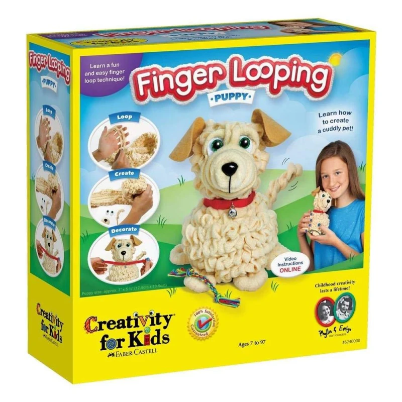 Image of Creativity for Kids Finger Looping Puppy Multicolor Unisex