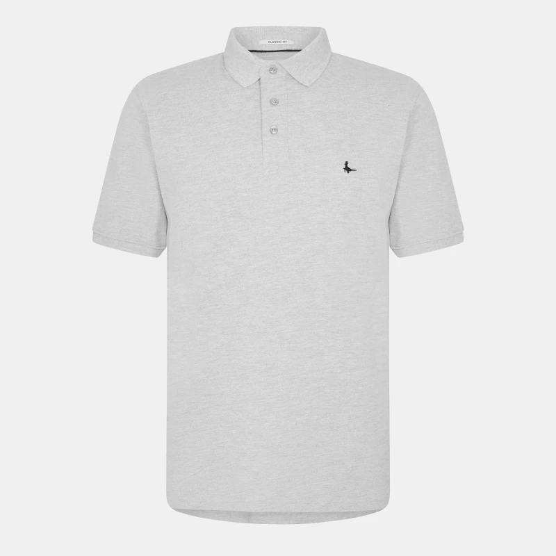 Image of Jack Wills Aldgrove Classic Polo Grey Marl 09 male XS