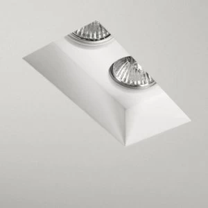 Image of Twin Recessed Ceiling Spotlight, Plaster, GU10