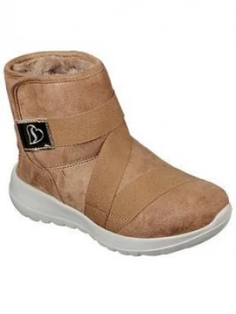 Image of Skechers Girls Go Walk Joy Ankle Boot - Chestnut
