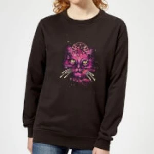 Image of Captain Marvel Neon Goose Womens Sweatshirt - Black - M