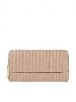 Image of Accessorize Large Zip Around Wallet - Nude