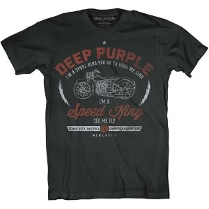 Image of Deep Purple - Speed King Unisex Medium T-Shirt - Black
