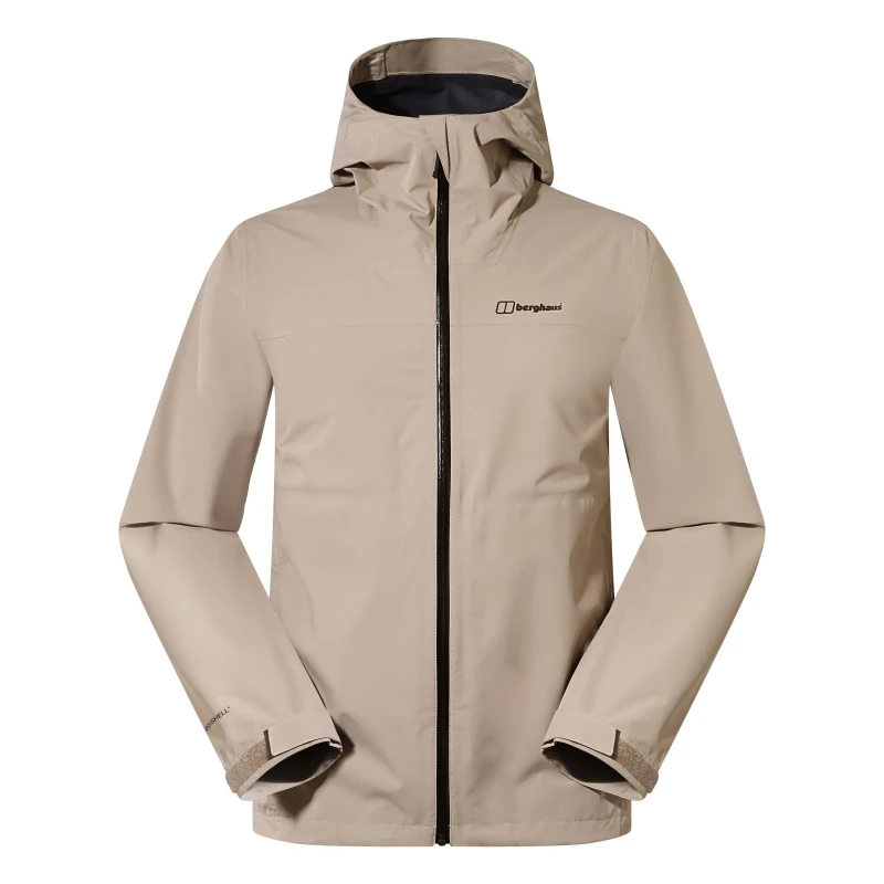 Image of Berghaus Mens Arnaby Water Resistant Rain Anorak Taupe male X Large