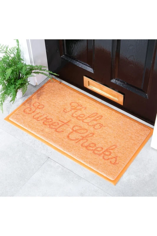 Image of Native Natural Orange Hello Sweet Cheeks Doormat (70 X 40Cm)