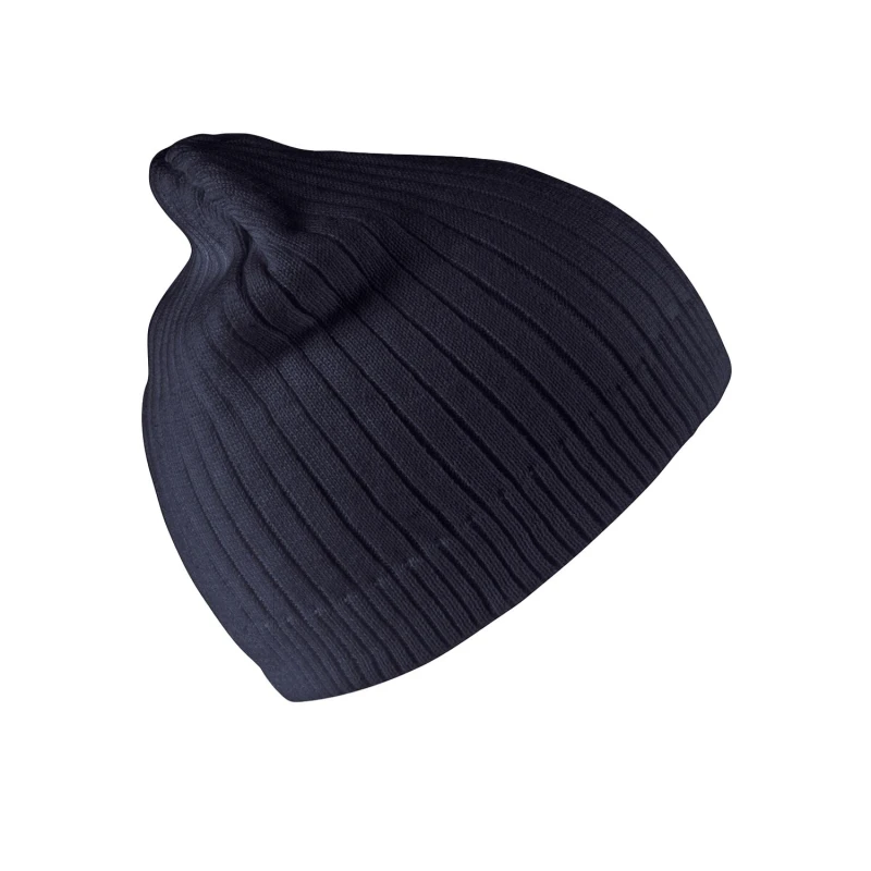 Image of Result Result Men Double Knit Beanie in Navy Navy One Size Male 5063425926107