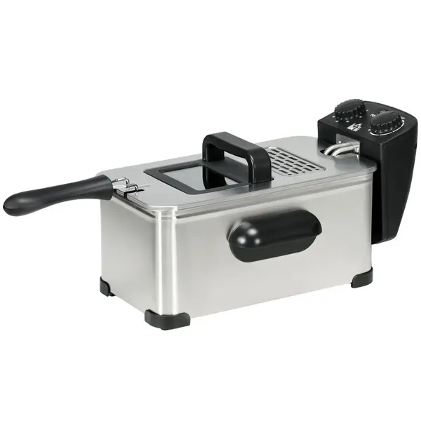 Image of 3 Litre Stainless Steel Deep Fat Fryer with Adjustable Temperature Timer