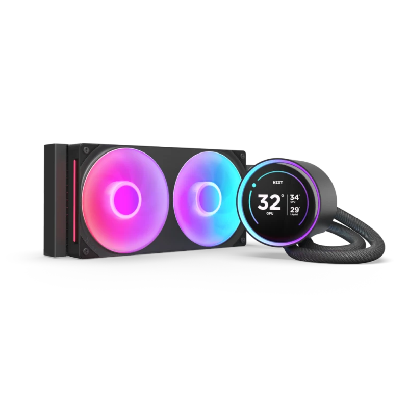 Image of NZXT Kraken Elite 240 V2 (2024) RGB IPS LCD AIO Liquid Cooler - Black - RL-KR24E-B2