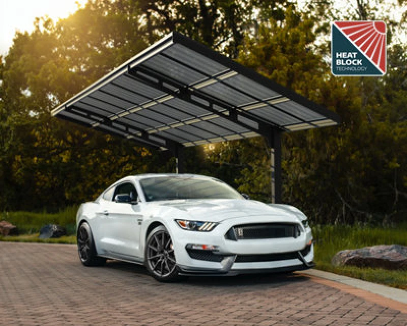 Image of Palram Carport Sydney Wave - Black One Colour WXAGB Unisex