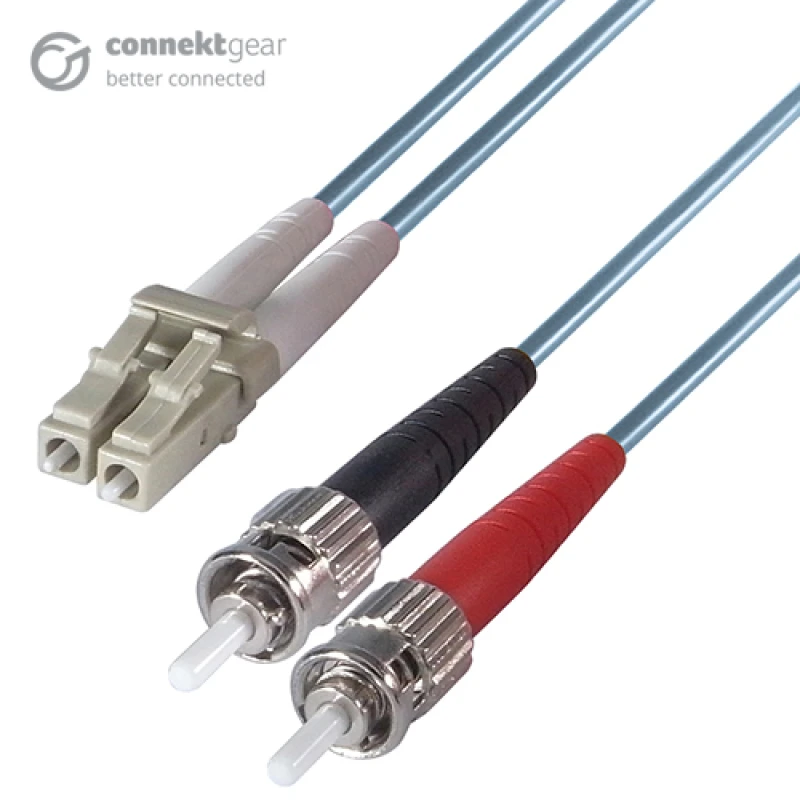 Image of connektgear 1.5m Duplex Fibre Optic Multi-Mode Cable OM3 50/125 Micron