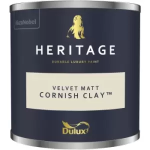 Image of Dulux Heritage Velvet Matt Cornish Clay Matt Emulsion Paint 125ml