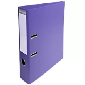 Image of Prem'Touch Lever Arch File PVC A4, S70mm 2 Ring, Dark Purple, Pack of 10