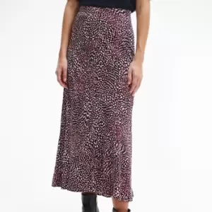 Image of Tommy Hilfiger Womens Viscose Bias Midi Skirt - Feather Prt/Red White Black - S