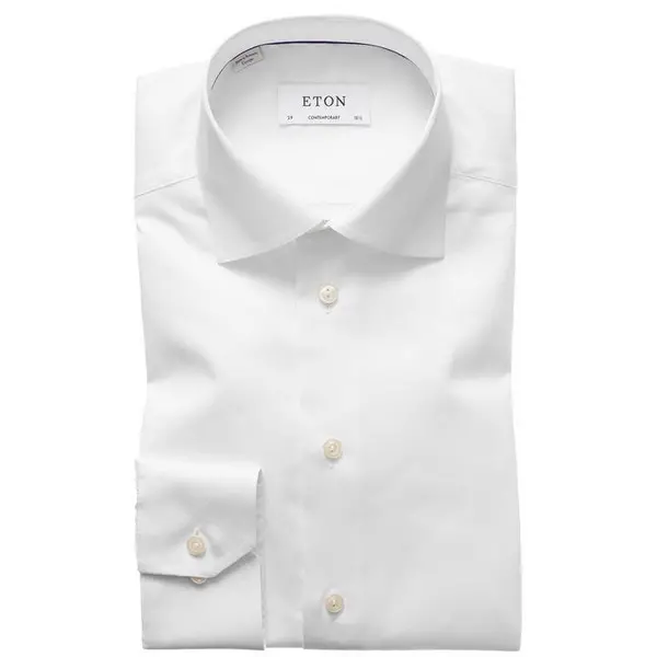 Image of ETON Contemporary Fit Cotton Shirt - White 3XL