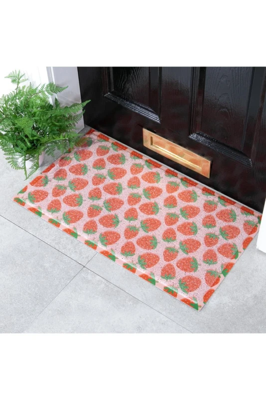 Image of Native Natural Strawberry Pattern Doormat (70 X 40Cm)