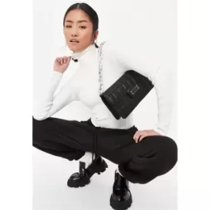 Image of Missguided Long sleeve roll neck bodysuit - White