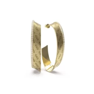 Image of Ladies Guess Round Harmony Crystal Band Earrings