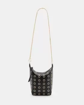 Image of AllSaints Evaline Eyelet Leather Crossbody Bag