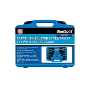 Image of Blue Spot Tools 12 Piece Hex Bolster Screwdriver Set