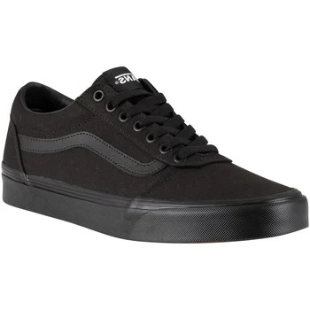 Image of Vans Ward Canvas Trainers mens Shoes Trainers in Black,6,6.5,7,7.5,8,8.5,9,9.5,10,10.5,11,12