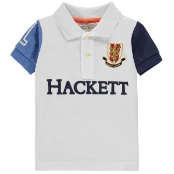 Image of Hackett Hackett Boys Multi-coloured Short-Sleeved Polo Shirt - White