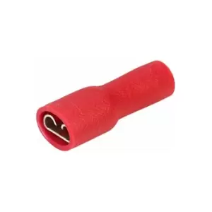 Image of 4.8mm Red Insulated Receptacle Pack of 100 - Truconnect