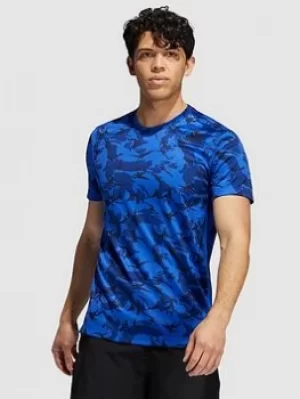 Image of adidas Camo T-Shirt, Blue Size M Men