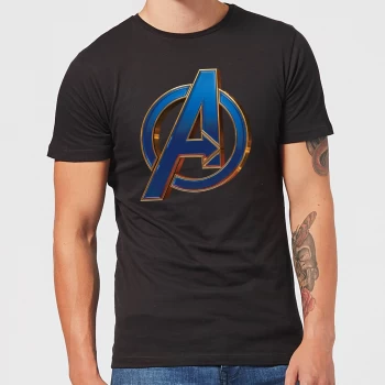 Image of Avengers Endgame Heroic Logo Mens T-Shirt - Black - 3XL - Black