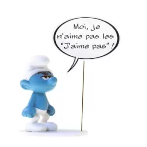 Image of The Smurfs Collectoys Comics Speech Statue Grouchy Smurf 22cm *French Version*