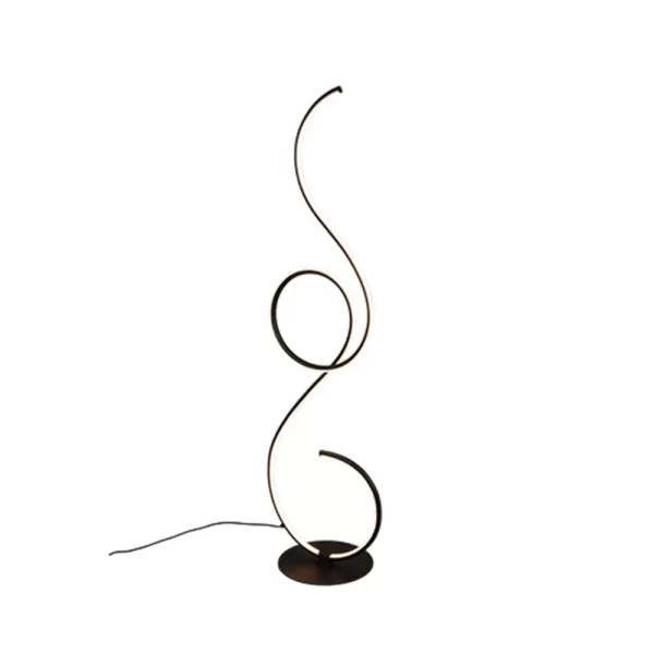 Image of Jive Modern LED Integrated Floor Lamp Black Matt 2700-4000-6000K with Footswitch