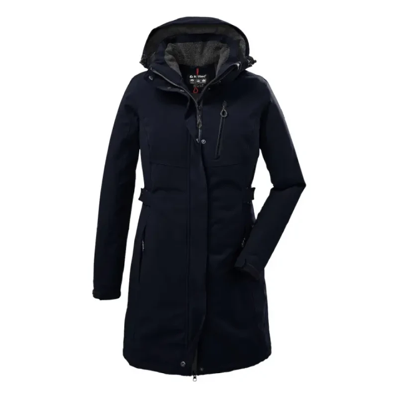 Image of Killtec Womens hooded waterproof jacket Killtec Kow 165 Bleu Female 42