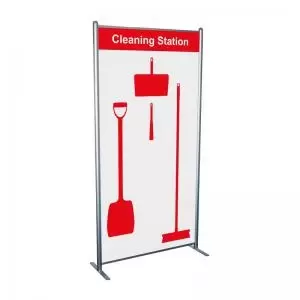 Image of Shadowboard in Multi Purpose Frame - Cleaning station Style A Red With