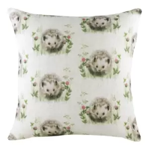Image of Hedgerow Hedgehog Repeat Cushion Multicolour