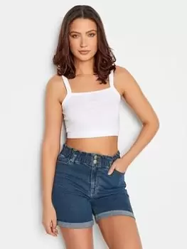 Image of Long Tall Sally Elastic Waist Short - Mid Blue Size 12, Women