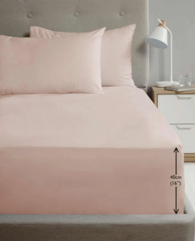 Image of Rapport Home SND Percale House Wife Pillowcase Pair in Dusty Pink Size: Standard Pillow Case Dusty Pink Unisex Standard Pillow Case