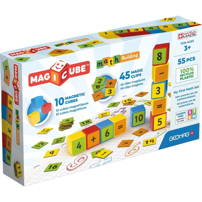 Image of Geomag Magicube Magnetic Shapes Maths Builder - 55 Pieces, Multi 256