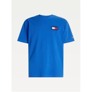 Image of Tommy Jeans Box Flag T Shirt - Prov Blue C63