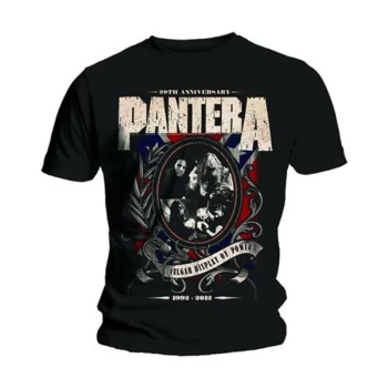 Image of Pantera - Anniversary Shield Unisex Medium T-Shirt - Black