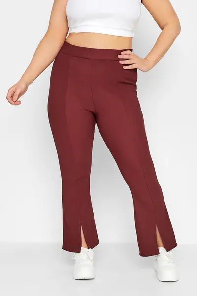 Image of Yours Flared Leggings Red