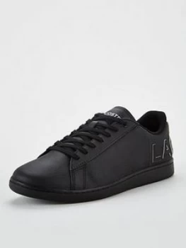 Image of Lacoste Carnaby Evo Leather Trainers - Black