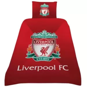 Image of Liverpool FC Gradient Duvet Cover Set (Double) (Red/Green)