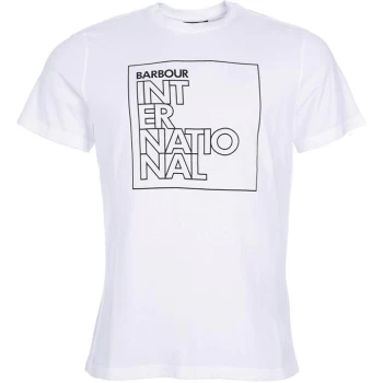 Image of Barbour International Outline Tee - White WH11